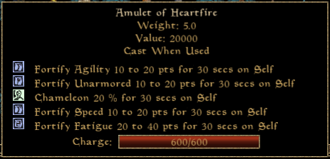 Amulet of Heartfire in Morrowind